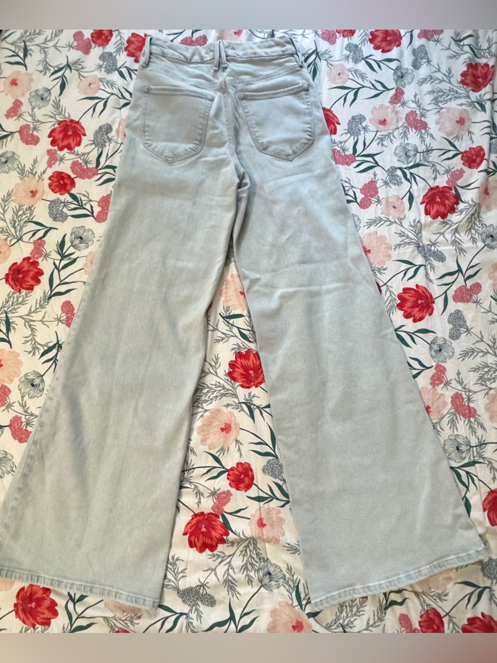 Good American Good Waist Palazzo Jeans Light Denim Size 6 / 28 EUC - Picture 4 of 9